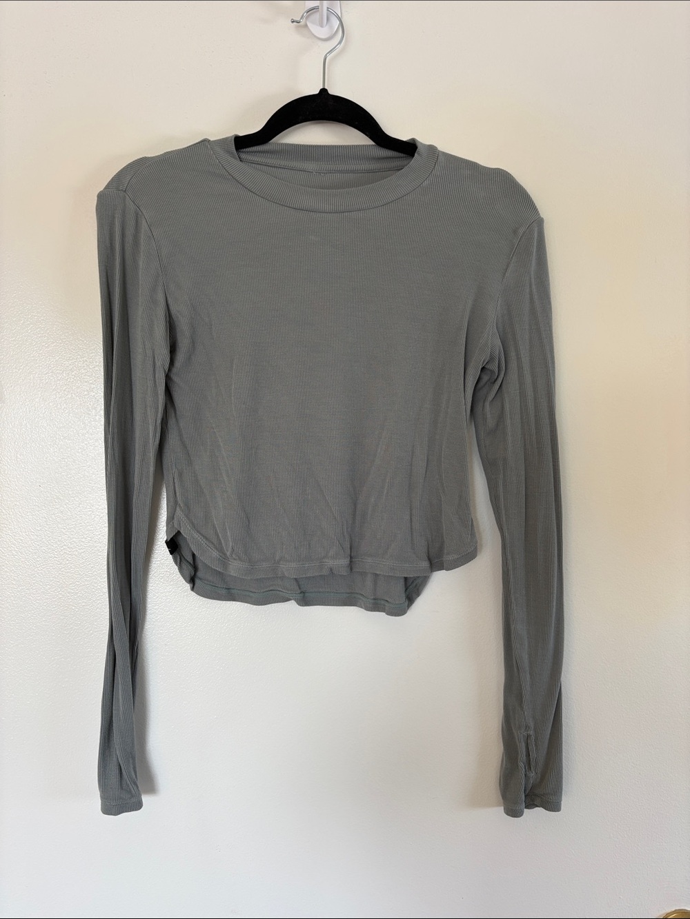 POPFLEX Refine Long Sleeve Crewneck Top - Sage